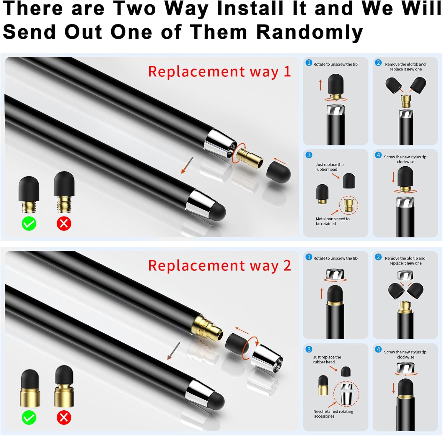 Stylus Pen for Touchscreen,5 PCS Stylus,Stylus 2-in-1 High Sensitivity Precision Suitable for All Touch Screens of iPhone/ipad/Android Tablet(Black)