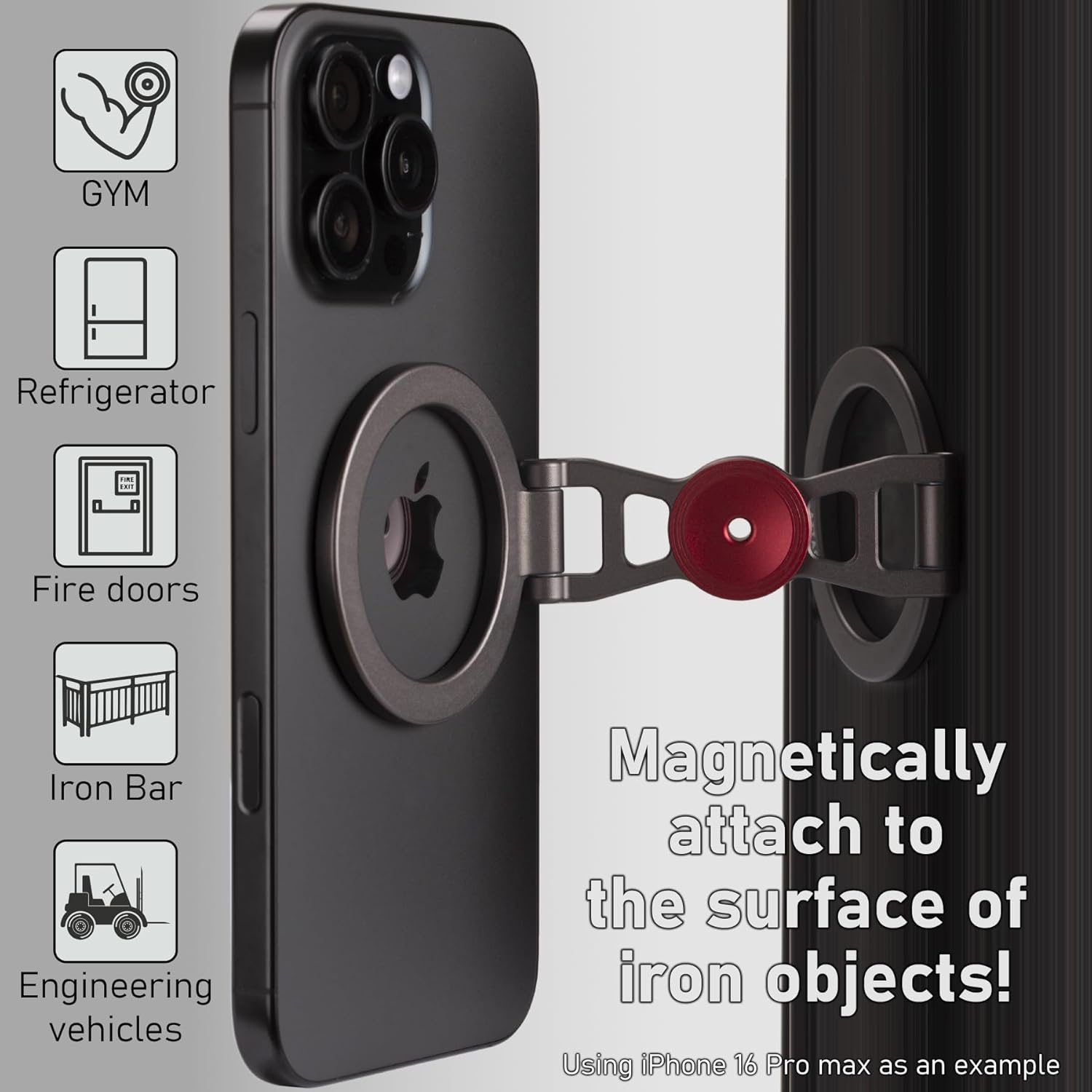 Magnetic Phone Stand with Fidget Spinner | Double Side Holder Ring for iPhone 12/13/14/15/16 and Magsafe Case | Stress Relief Toy | Portable Desk & Gym Accessory for Home Office Travel