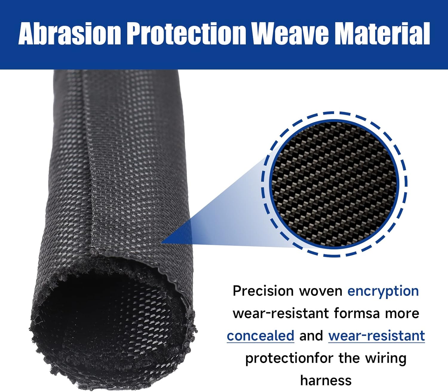 Wire Sheathing Self Wrap Wire Loom Braided Mesh Woven Cable Sleeve for Automotive/Electrical Wires Cable Cord Protector (5/16" - 36ft)