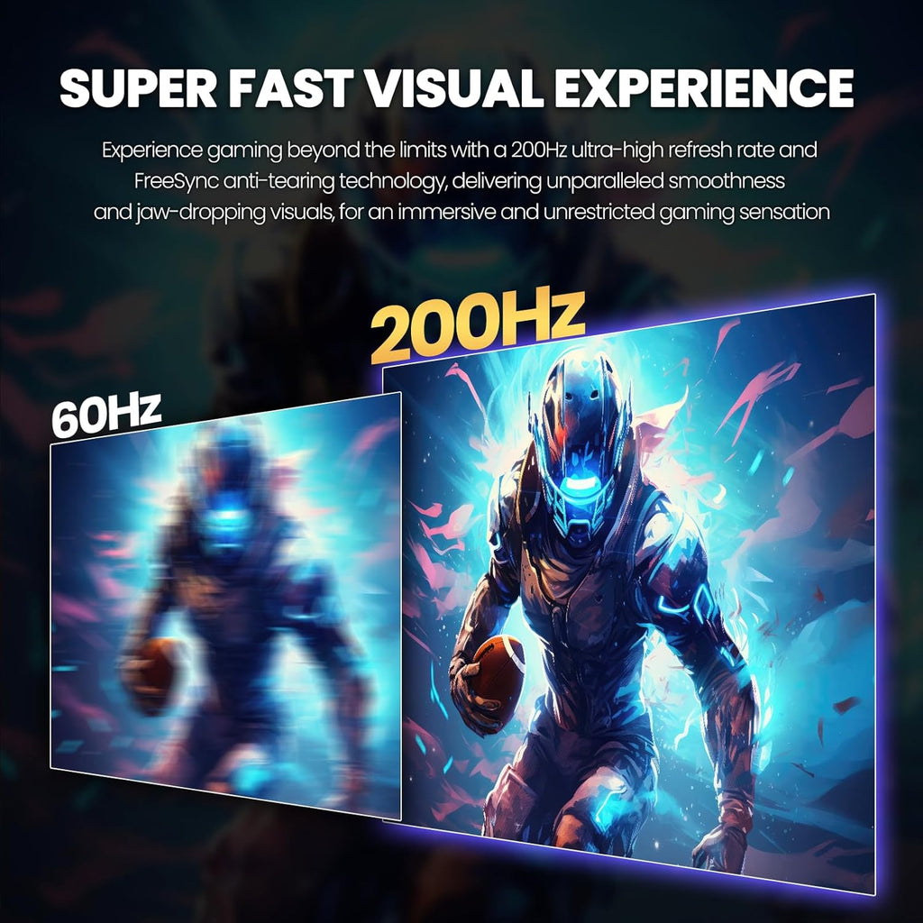 CRUA 32Inch Curved Gaming Monitor, FHD(1920 * 1080P) VA Screen 165Hz/200Hz, 1800R VA Screen, 120% sRGB, Computer Monitor That Support AMD Freesync, HDMI, DP, Wall Mountable Installs-Black