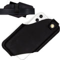 TobbinGear Leather Cell Phone Holster with Belt Clip, Universal Phone Holster for Men Belt Holder, Leather Case for iPhone, Samsung Galaxy Phones, Right Hand, Medium, Black