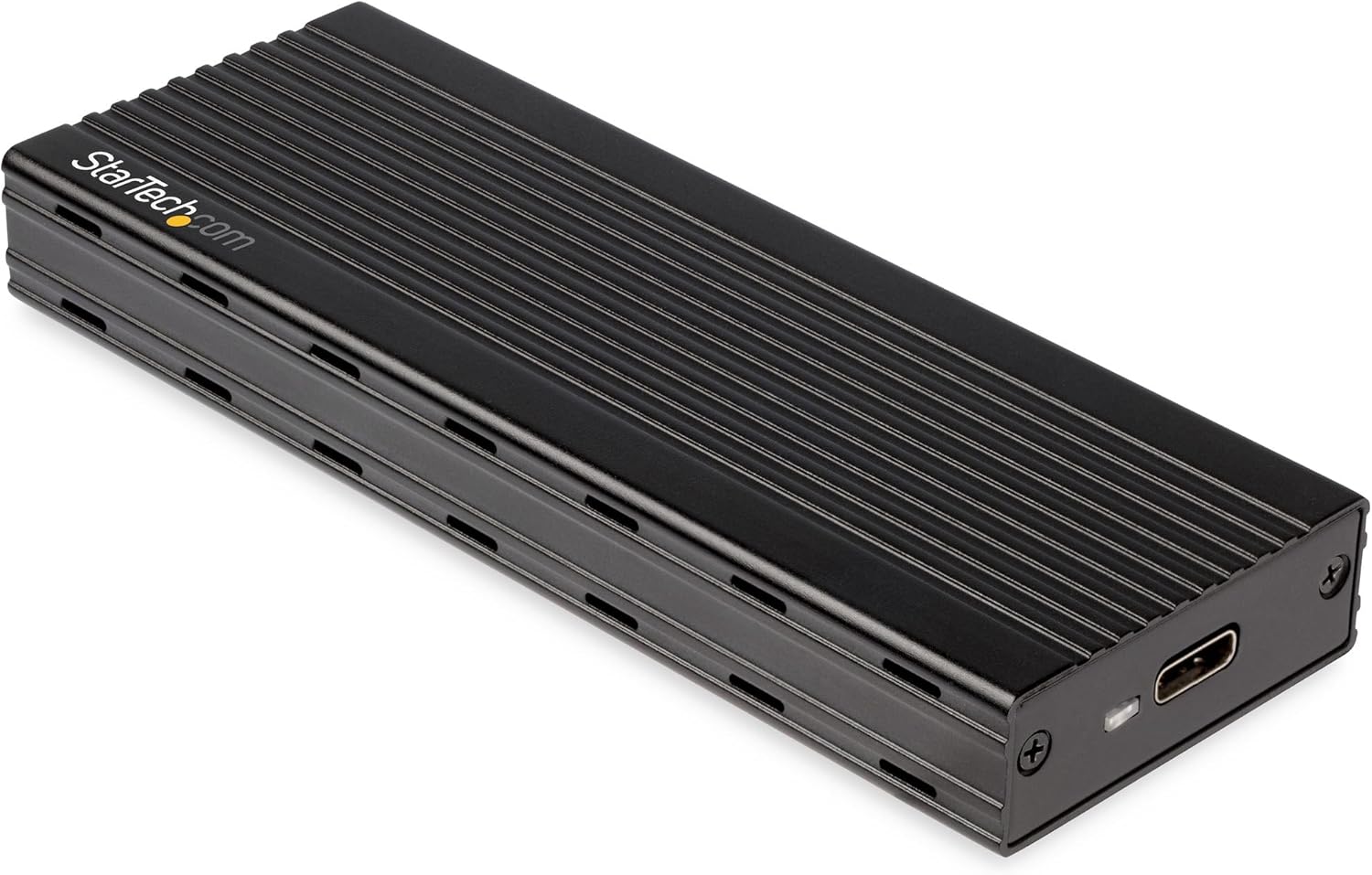 StarTech.com USB-C 10Gbps to M.2 NVMe SSD Enclosure - Portable External M.2 NGFF PCIe Aluminum Case - 1GB/s Read/Write - Supports 2230, 2242, 2260, 2280 - TB3 Compatible - Mac & PC, TAA (M2E1BMU31C)