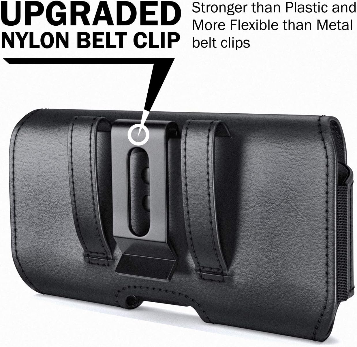 DeBin Holster for Samsung Galaxy Ultra Models s25 s24 s23 s22 s21, Note 20, A13, A32, A02s A03s, A12 A11 A71 A13 Cell Phone Belt Holder Clip Case Pouch Cover (Fits Protective Case on) Black