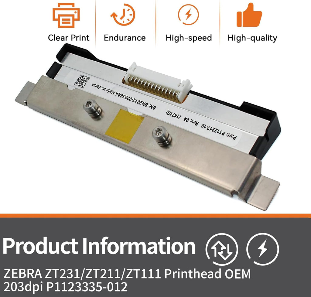 P1123335-012 New Printhead for Zebra ZT231 ZT211 ZT111 Thermal Industrial Printer |High-Class-Replace| 203dpi