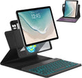 Magnetic Keyboard Case for iPad Air 5th 4th Generation 10.9 inch Pro 11 1st/2nd/3rd/4th, 7 Color Backlight BT Keyboard Folio with Pencil Holder 2022 2021 2020 2018 (Black