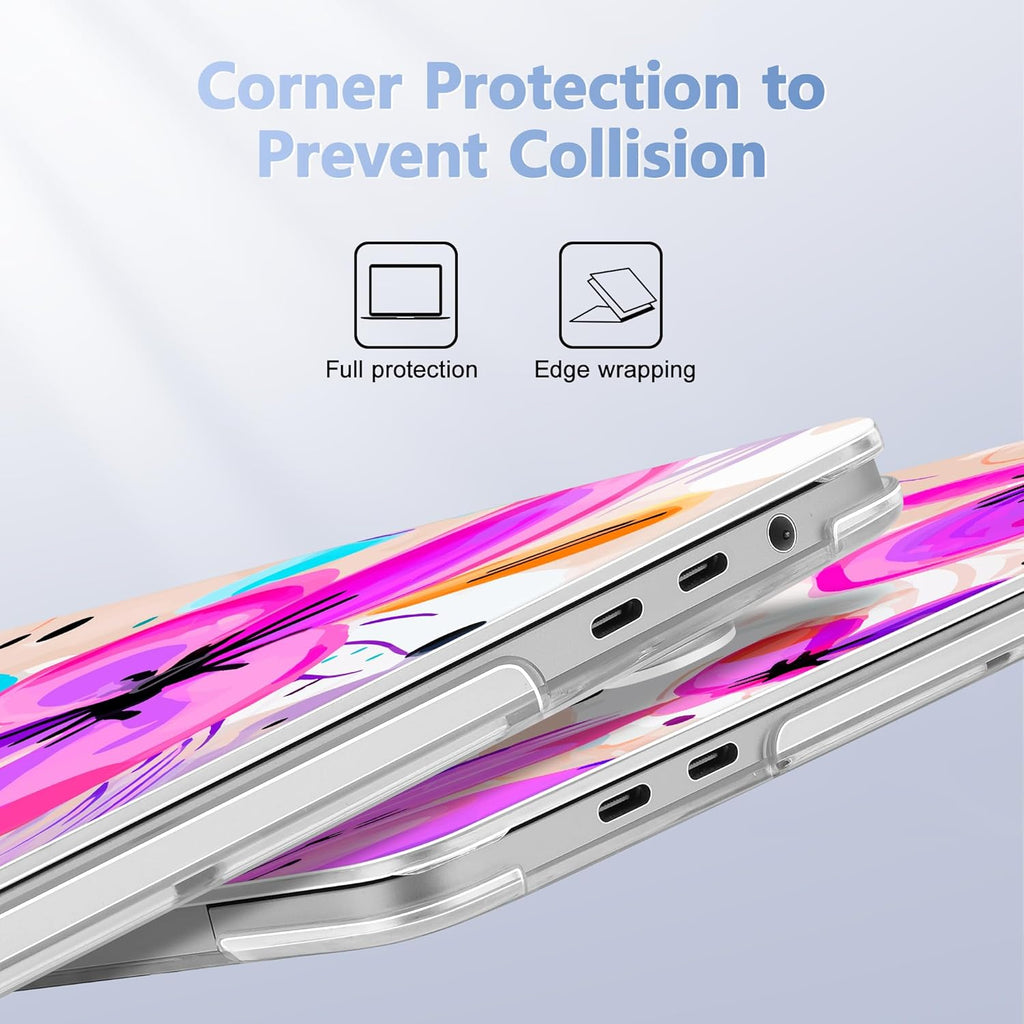 for MacBook Pro 16 inch Case 2019 2020 Release Model A2141, Plastic Hard Shell Cover with Keyboard Cover & Screen Protector for MacBook Pro 16 inch with Touch Bar & Touch ID, Trendy Floral