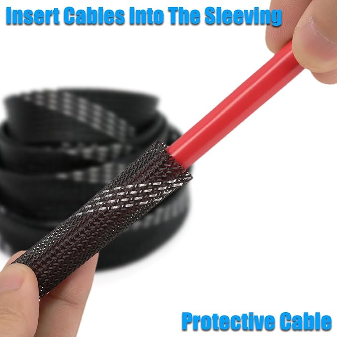 25ft PET Expandable Braided Cable Sleeve 1/6inch Pet Braided Cable Sleeve - Image 4