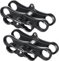 MINIFOCUS 1" Long Ball Clamp Dual Holder Mount for Underwater Photography Diving Light System, Compatible for GoPro Action Camera Flashlight Arms System(2 PCS)