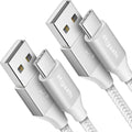 etguuds 4ft USB A to USB C Cable 3A Fast Charging, 2-Pack USB A to USB Type C Charger Cord for iPhone 16 15 Pro/Pro Max/Plus, for Samsung Galaxy S24 S23 S22 S21 S20 S10 A55 A54 Flip Note, Moto, White