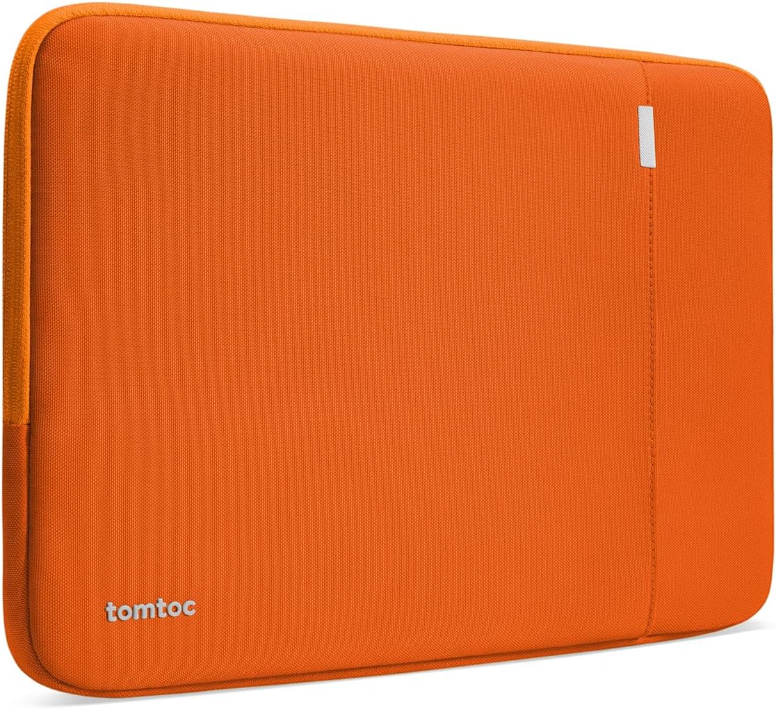tomtoc 360 Protective Laptop Sleeve for 14-inch MacBook Pro M4/M3/M2/M1 Pro/Max A3112 A3401 A3185 A2992 A2918 A2779 2024-2021, Water-Resistant Case Bag with Accessory Pocket for 13.8 Surface Laptop 7