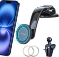 PTz Words for MagSafe Car Mount - Magnetic Phone Holder for Car, Suction Cup, High Heat Resistant, Super Strong Magnets, Compatible with iPhone, Galaxy & Other Smartphones