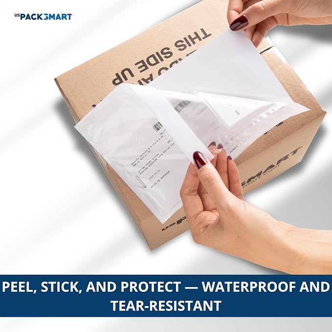 200 Units, 4.5"x5.5" Clear Packing List Shipping Pouches – Heavy Duty - Image 8