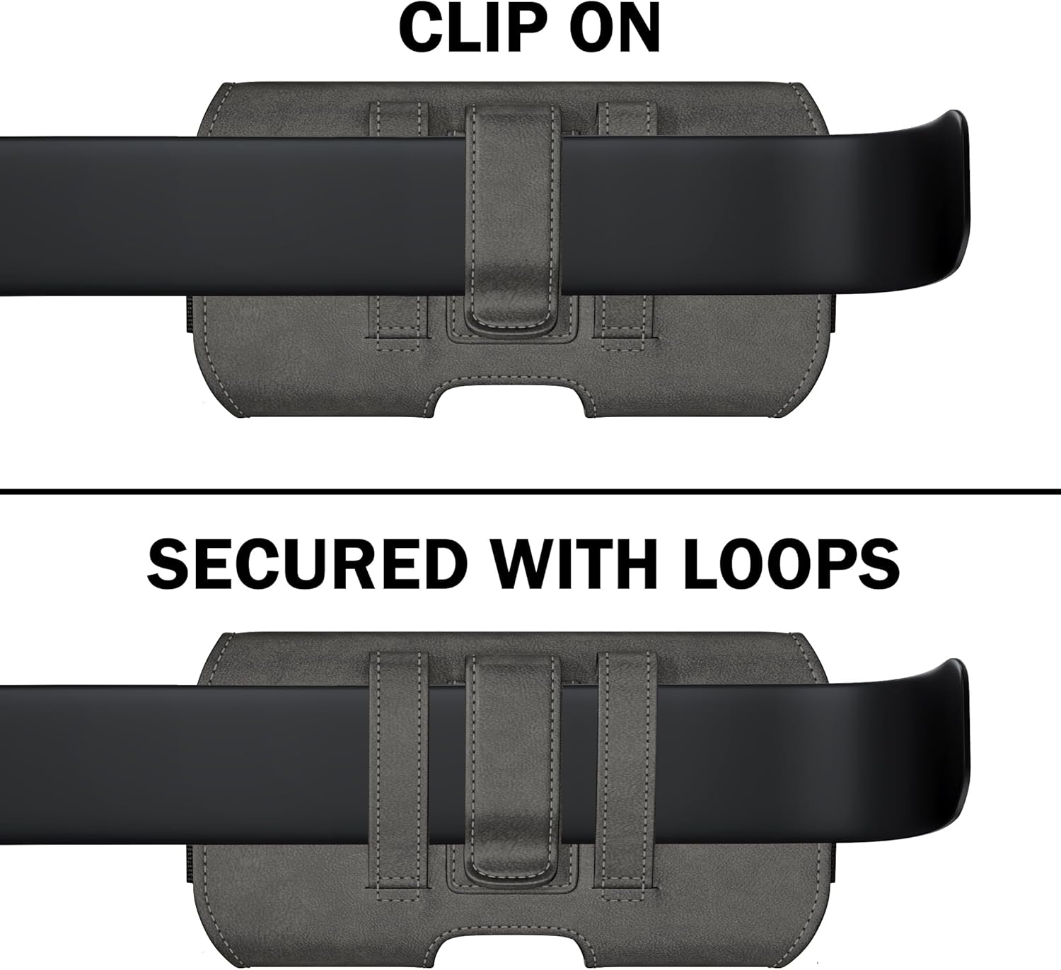 DeBin Case for Galaxy A15 A25 A35 A54 5G A53 A52 A51 A50 A20 Note 20 10+ Note 9 8 XCover Pro S24 FE S23 FE Cell Phone Belt Holder Holster Clip Pouch Cover (Fits Samsung with Otterbox Case) Pewter