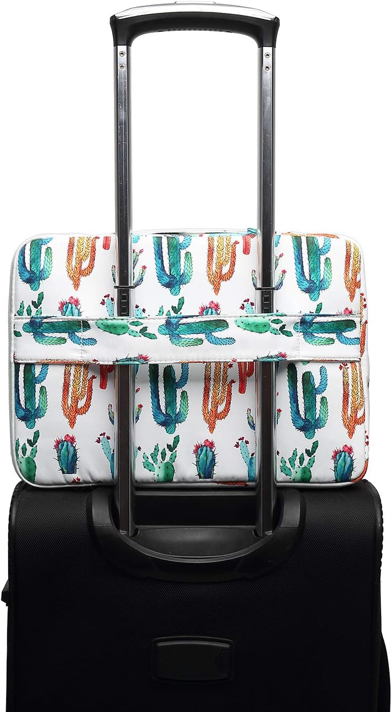 Canvaslove Cactus Rebound Bubble Cushioned Laptop Sleeve Case with Handle and Pockets for MacBook Pro 16 and 15 Inch,15.6 Inch Laptop
