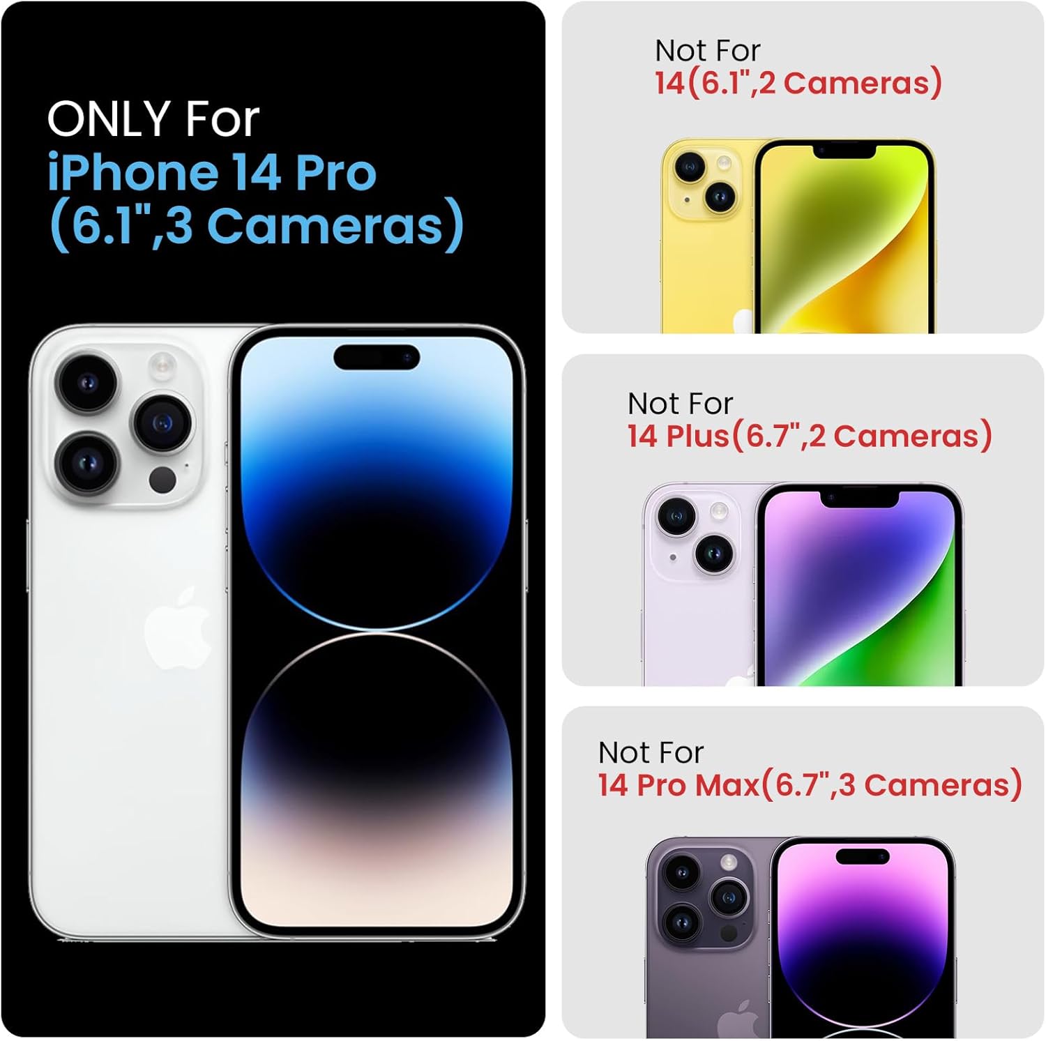 FireNova for iPhone 14 Pro Case, Silicone Upgraded [Camera Protection] Phone Case with [2 Screen Protectors], Soft Anti-Scratch Microfiber Lining Inside, 6.1 inch,Kumquat