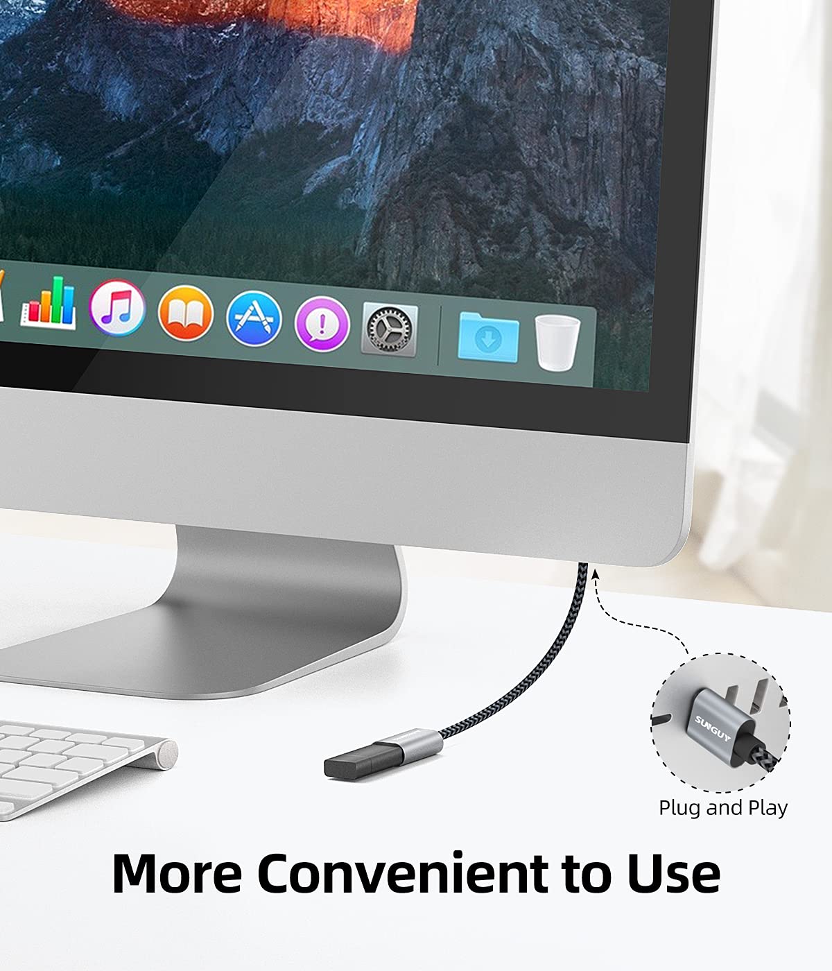 SUNGUY 5Gbps USB 3.0 Extension Cable, 1FT USB A Male to Female Extender Cord, Braided High Data Transfer Compatible with Xbox, Hard Drive, Webcam, USB Keyboard, Mouse, Flash Drive, Oculus VR