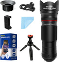40X Telephoto Lens with Tripod for iPhone Android Phones, 2-in-1 Mobile Phone Camera Lens Kit with Universal Clip, HD Magnifier for Smartphone Photography - Compatible with All Smartphones