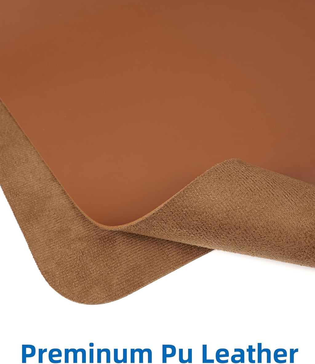 Non-Slip Desk Pad,Mouse Pad,Waterproof PU Leather Desk Protector,Ultra Thin Large Desk Blotter,Waterproof Keyboard mat for Office/Home/Decor(Brown 23.6" x 13")