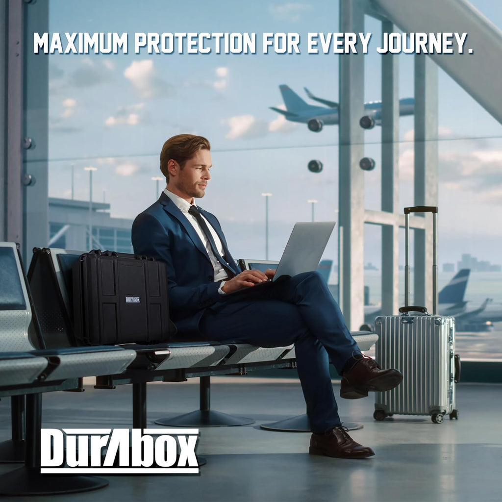 All Weather Hard Case 19 x 17 x 8” - TSA Approved Hard Shell Travel Case with Customizable Foam for Cameras, Lenses, Laptops, Electronics, Guns, Pistols and Other Gear