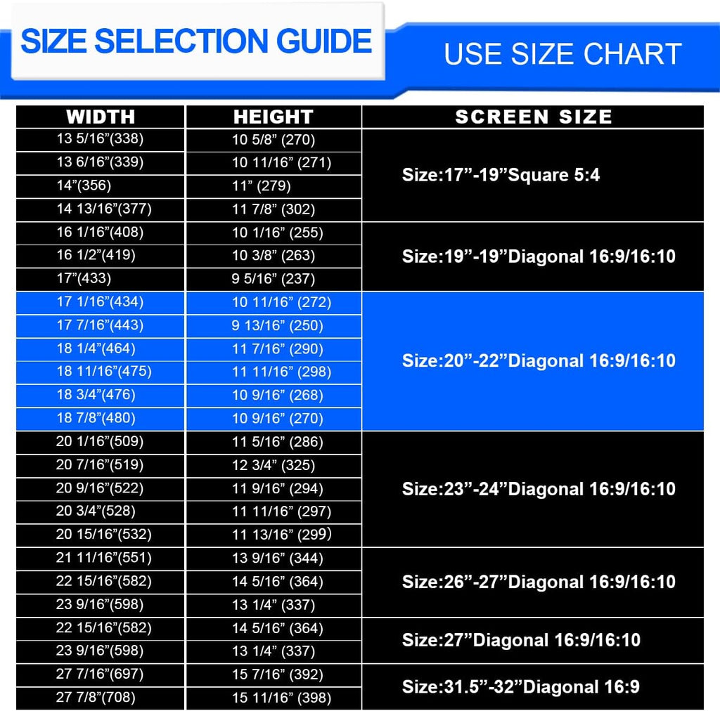 Computer Privacy Screen Filter 22 Hanging Monitor Privacy Screen Protector for 16:10 Aspect Ratio Widescreen Computer Monitor, Eye Protection Anti Glare Blue Light Screen Protector