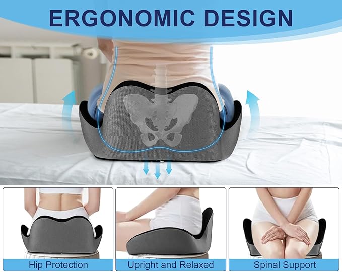 Premium Orthopedic Seat Cushion, X Large Breathable Office Chair Cushion - Image 2