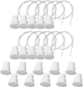 10PCS Recessed Wired Security Window Door Contact Sensor, Normally Closed NC, Door Alarm Magnetic Reed Switch with 2 Wire, ABS White, RC-36
