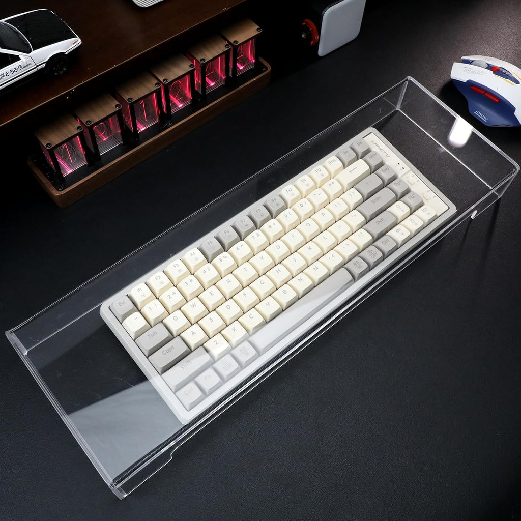 Tofficu Keyboard Cover Acrylic Covers Dust: Clear Computer Keyboard Cover - Anti-Cat Protector - Tablet Keyboard Case for Standard Size PC Computer Desktop (18.5x5.9x1.8 Inch)