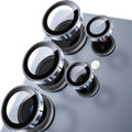 WSKEN for Samsung Galaxy S25 Ultra Camera Lens Protector - Ultra Thin Case Friendly, 9H Shatterproof Tempered Glass with Aluminum Metal Circle Camera Screen Protector Cover Accessories, Blue