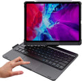 Rotatable Keyboard Case for iPad Air 11 Inch (M3/M2)/ Air5/Air4/iPad Pro11 2022/2021/2020, Backlits Bluetooth Touchpad Keyboard Smart Cover with Pencil Holder, Black