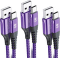 sweguard USB Type C Charger Cable [3-Pack,10ft+6.6ft+3.3ft] iPhone 16 Charger Nylon Braided Cord for iPhone 16 15 Pro Max Plus Samsung Galaxy S24 S23 S22 S21 S20 S10 Note 20 10 A54 Pixel LG Moto PS5
