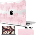 MEEgoodo Case for M4/M3/M2 MacBook Air 13.6 inch Case 2025 2024 2022, Fit Model A3240/A3113/A2681, Laptop Hard Shell with Keyboard Cover Compatible with MacBook Air 13 inch, Melted Bow