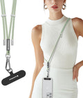 SWITCHEASY 6mm Adjustable Crossbody Phone Strap Compatible with Most Phones, Anti-Theft & Ant-Drop, Hands Free for Phone Lanyard Crossbody with Strap Card Phone Tether Tab - EasyStrap (Sea Foam)
