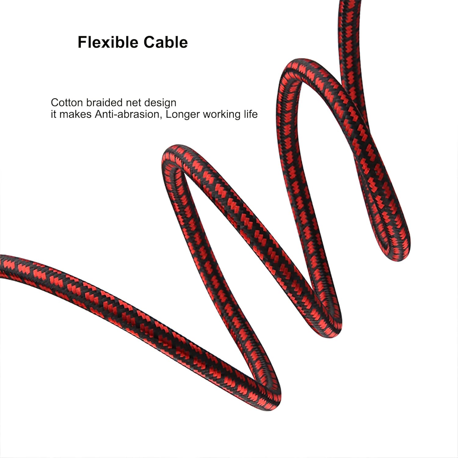 3.5mm Aux Cord, Audiophile Audio Auxiliary Cable 3.5 mm Male to Male Stereo Hi-Fi Sound Braided aux 1/8 Cable for Car Home Stereos Tablets Speakers (Straight 3.5mm, 3.2ft)