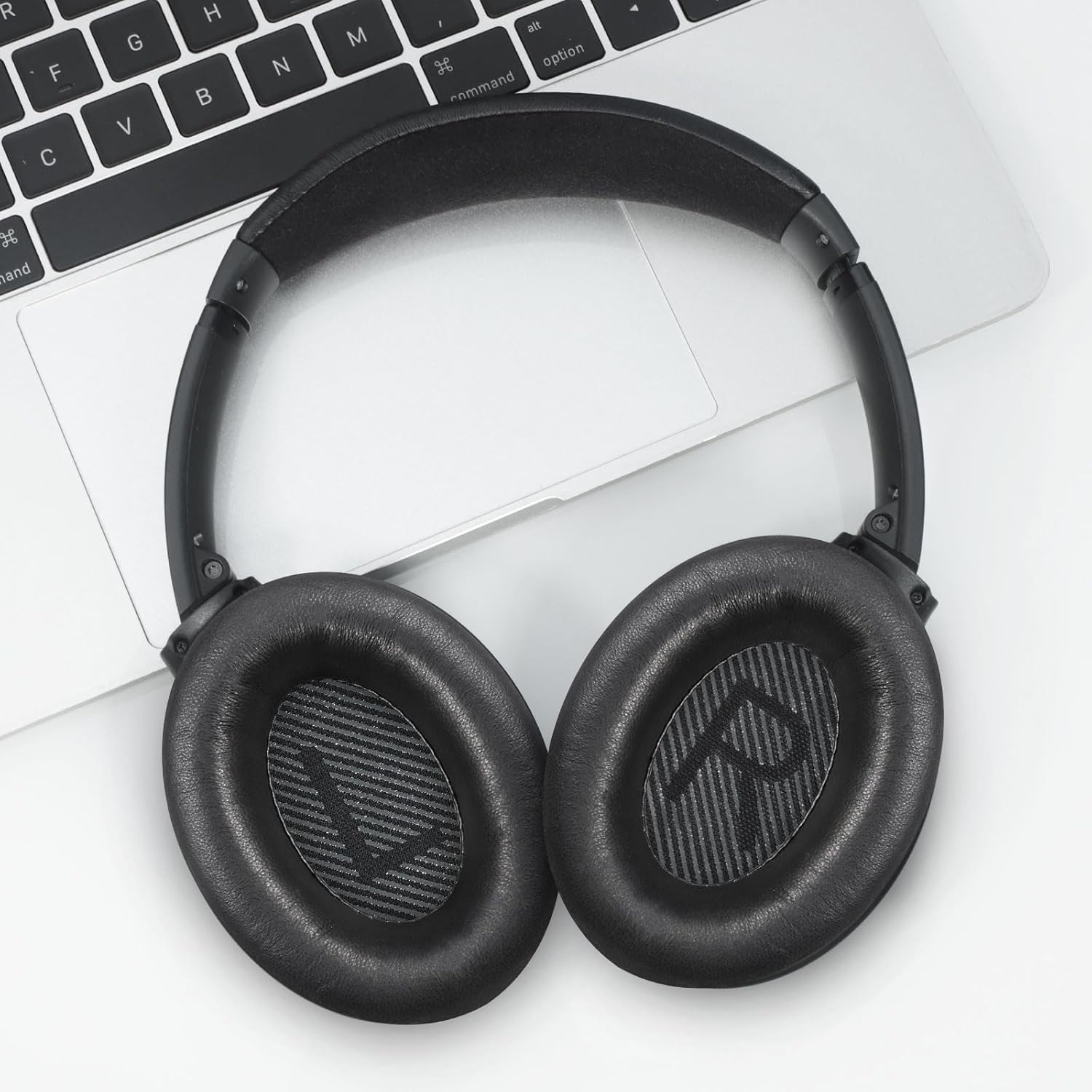 Headphones Replacement Ear Pads, Sheepskin Ear Cushions for Bose QuietComfort 35 (QC35) Improved Durability, Ear Pads Cushions with High-Density Foam, Thickness and Sound Isolation - Black