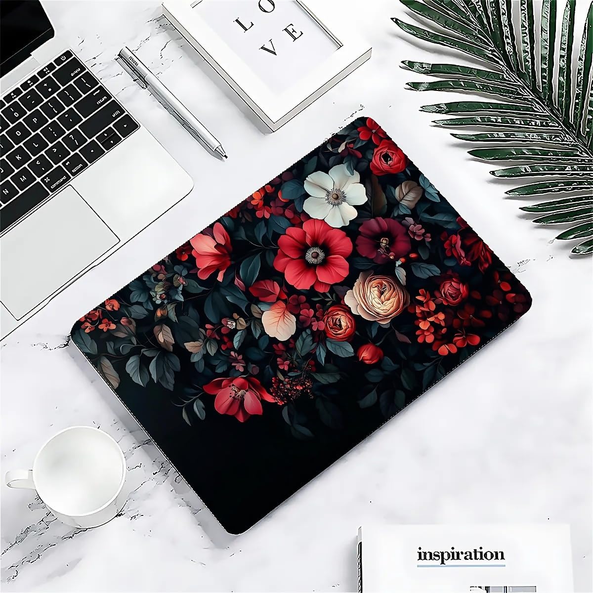 Compatible with MacBook Air 13.3 13.6 Inch Case 2022 2021 2020 2019 Plastic Hard Shell Case Cover,13.3 Pro(A1706/A1708/A1989/A2159/A2289/A2338), Dark Floral