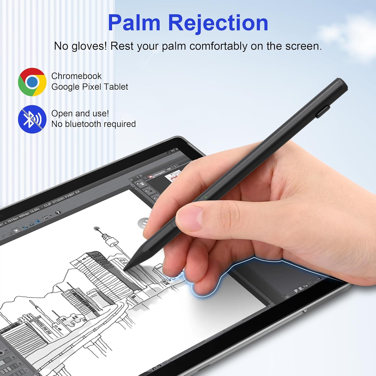 USI 2.0 Stylus Pen for Chromebook & Google Pixel Tablet - Amazon Fire Max 11 Tablet, Lenovo Chrome Book Duet, Acer Chromebook Spin 314, HP, Google Pixel Tablet Stylus, 4096 Pressure USI Stylus Pen