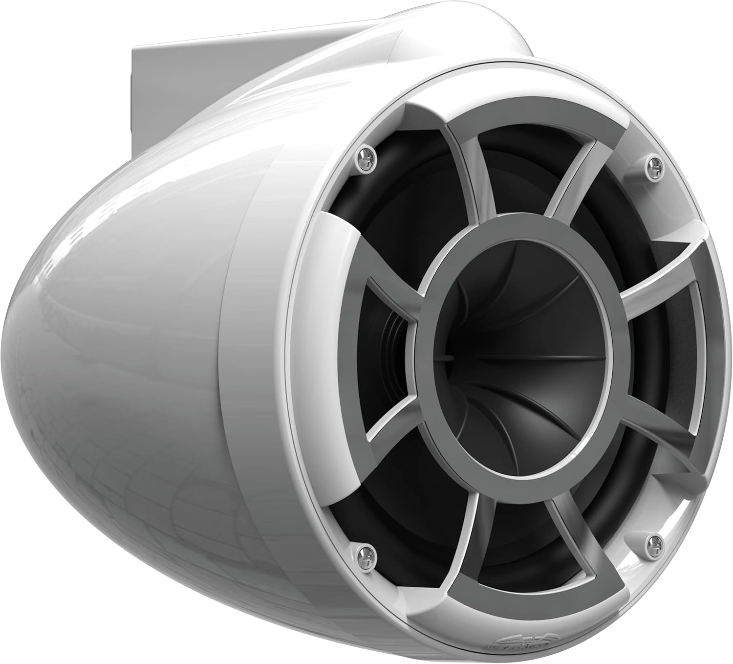 wet sounds Rev 8 White V2 Revolution Series 8" White Tower Speakers w/Fixed Clamp Mini