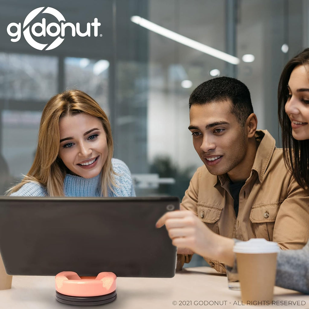 GoDonut – Phone Stand 360 Swivel – Cell Phone Holder + iPad Stand Desk Organizer - Compatible with Tablet, iPhone, Kindle & Most Smartphones – Hunter Green