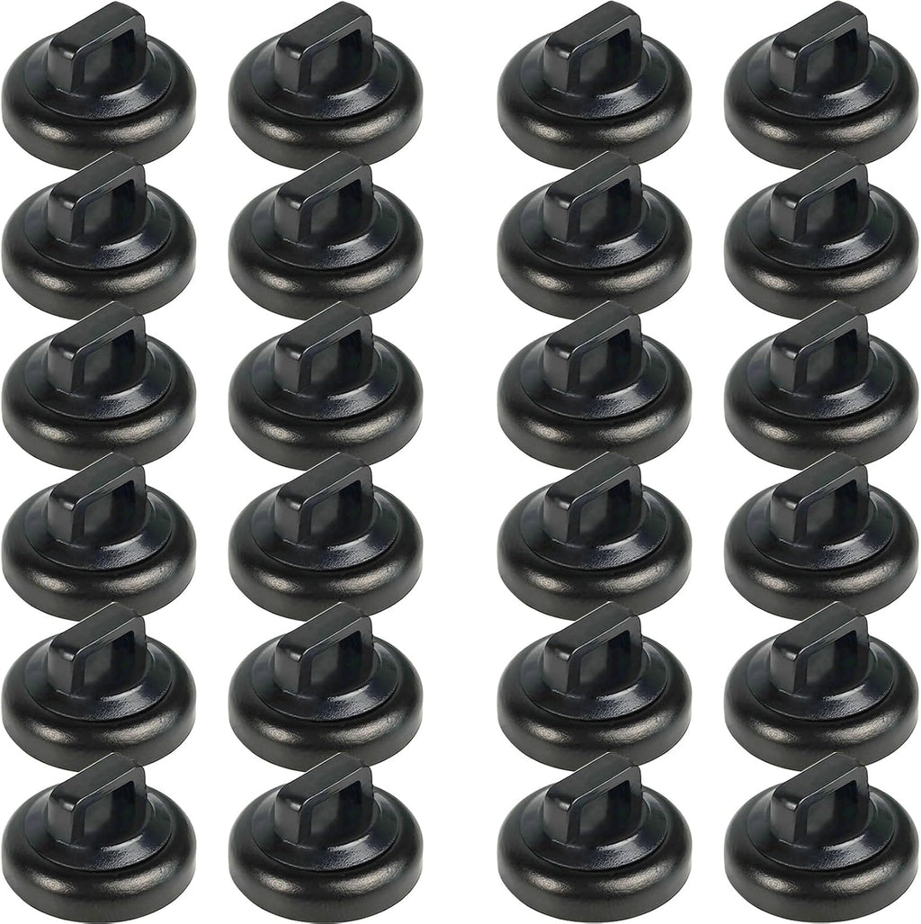 Magnet Zip Tie Mount Magnetic Zip Ties Mount Clips Base Holder Strong Multipurpose Wire Cable Holder Mount Wire Clips Management for Home Office Marine Electrical Wiring (24 Pcs, D19 Small)