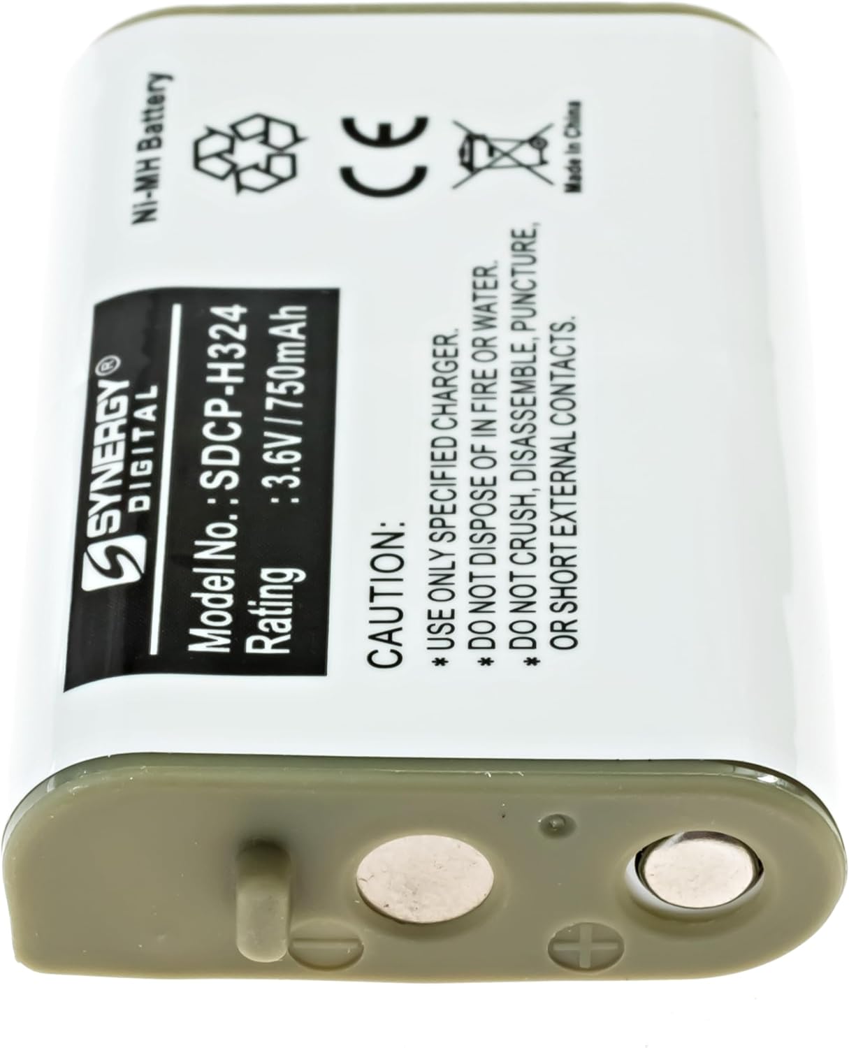 Synergy Digital Cordless Phone Batteries, Works with Panasonic HHR-P103 Cordless Phone, (Ni-MH, 3.6V, 750 mAh) Ultra Hi-Capacity, Combo-Pack Includes: 2 x SDCP-H324 Batteries