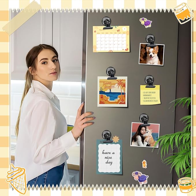 Grtard 100pack Magnetic Clips Heavy Duty, Refrigerator Magnets, Scratch Free - Image 3