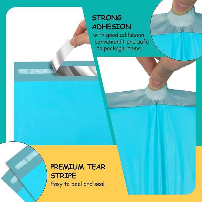 Poly Mailers 10x13 inch 25 Pcs, Waterproof and Tear-resistant Shipping Bags - Image 3