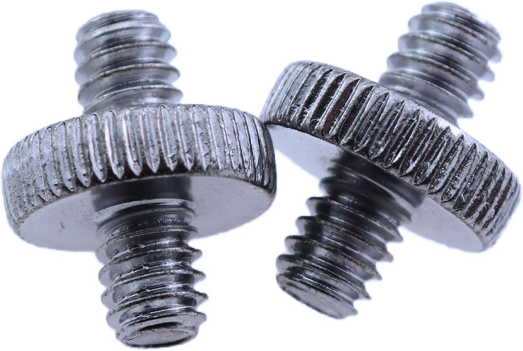 5PCS 1/4 Inch-20 to 1/4 Inch-20 Dual Head Adapter - Male to Male Metal Tripod Screw Adapter