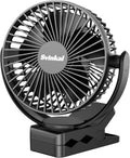 Portable Magnetic USB Clip on Fan - 6 Inch 5000mAh Rechargeable, 3 Speed, 720° Adjustable, Personal Desk Fan for Bedroom, Camping, Golf Cart, Office