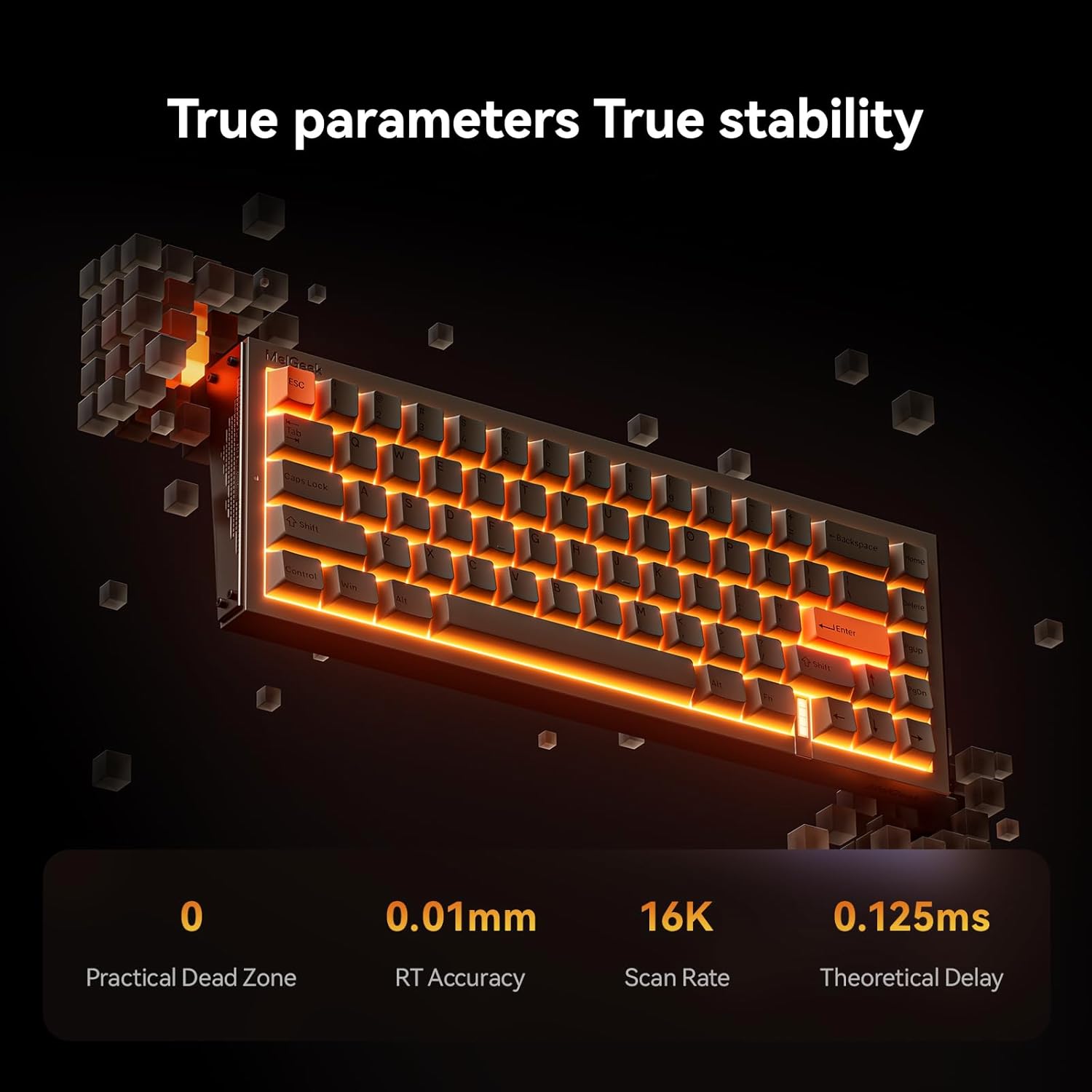 MelGeek REAL67 Wired Keyboard, Gaming Keyboard with RGB, Special Magnetic Switches, Rapid Trigger, Hot-Swappable, Snap Tap & Adjustable Actuation, Online HIVE Custom (Silicon-Gray)