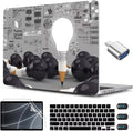 CISSOOK Creative Bulb Hard Shell Case for MacBook Air 13.6 inch M3 A3113 A2681 M2 2025 2024 2022 Release, Plastic Hard Shell Cover with Keyboard Cover for MacBook Air 13.6 M2 M3 2022-2025