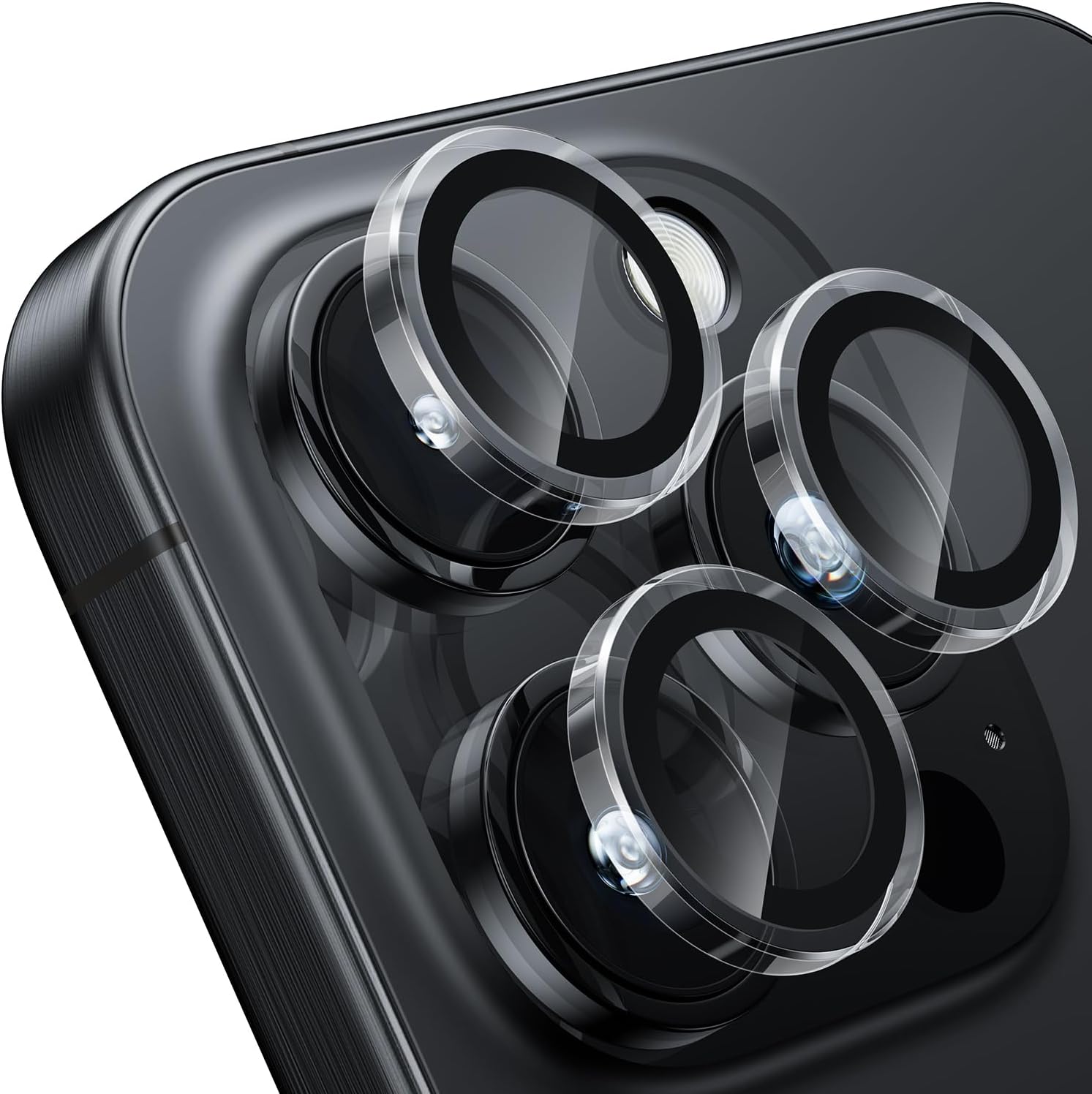 WSKEN for iPhone 16 Pro/iPhone 16 Pro Max Camera Lens Protector - [Original Shooting Model] Shatterproof Ultra HD Tempered Metal Glass Camera Screen Protector Cover Film Accessories