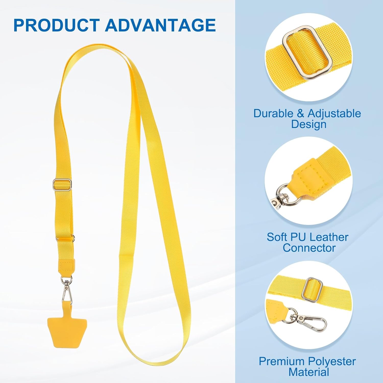 PATIKIL Smart Phone Lanyard with Patches for Most Smartphones Badges Keychain
