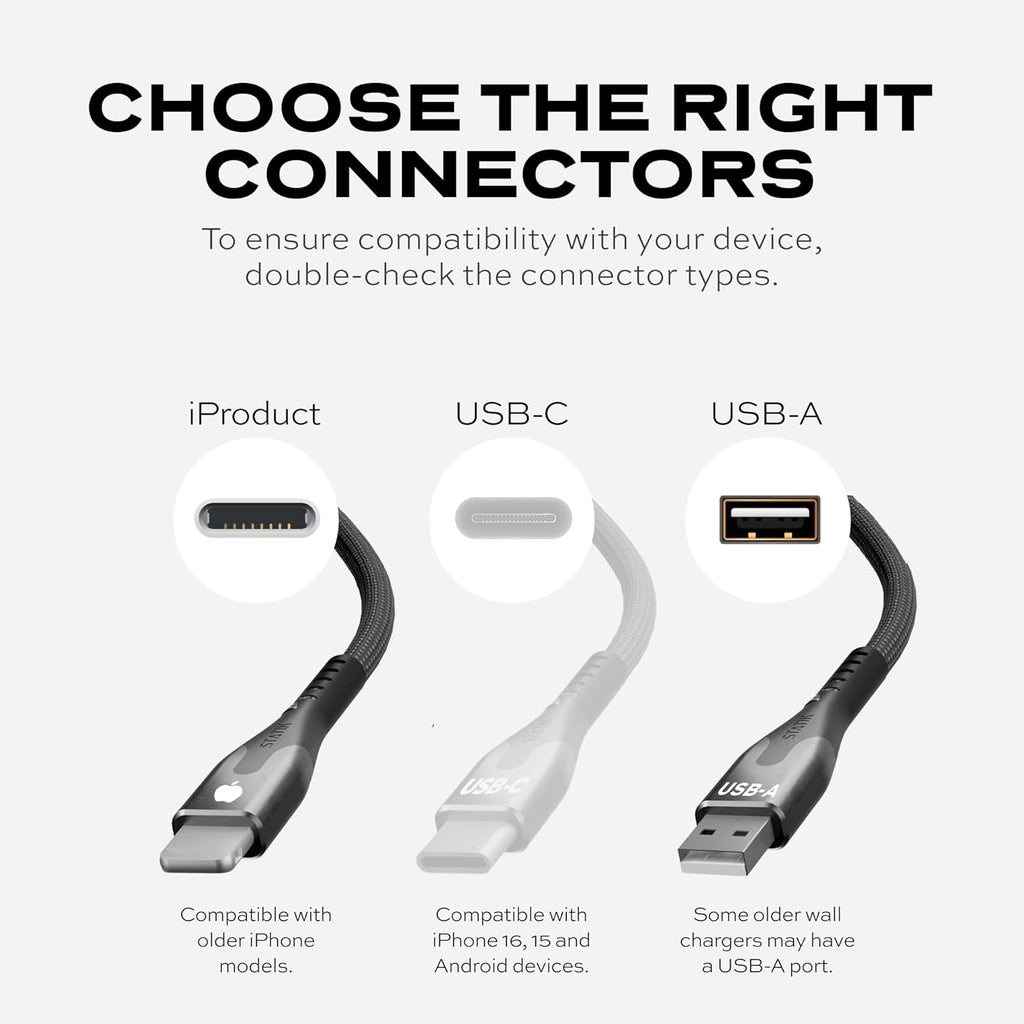 Statik MagStack USB A to iPhone Cable MFi Certified, Clutter-Free Magnetic Charging Cable, Anti-Tangle Phone Charger Cord, 12W, Compatible with iPhone 14 Pro Max, 13 12 11, 3FT/1M