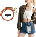 MAGEASY Universal Cell Phone Lanyard - Anti-Theft Rope Crossbody Phone Strap for iPhone 16 Pro Max & Most Smartphones, for Men & Women | 6mm Orange